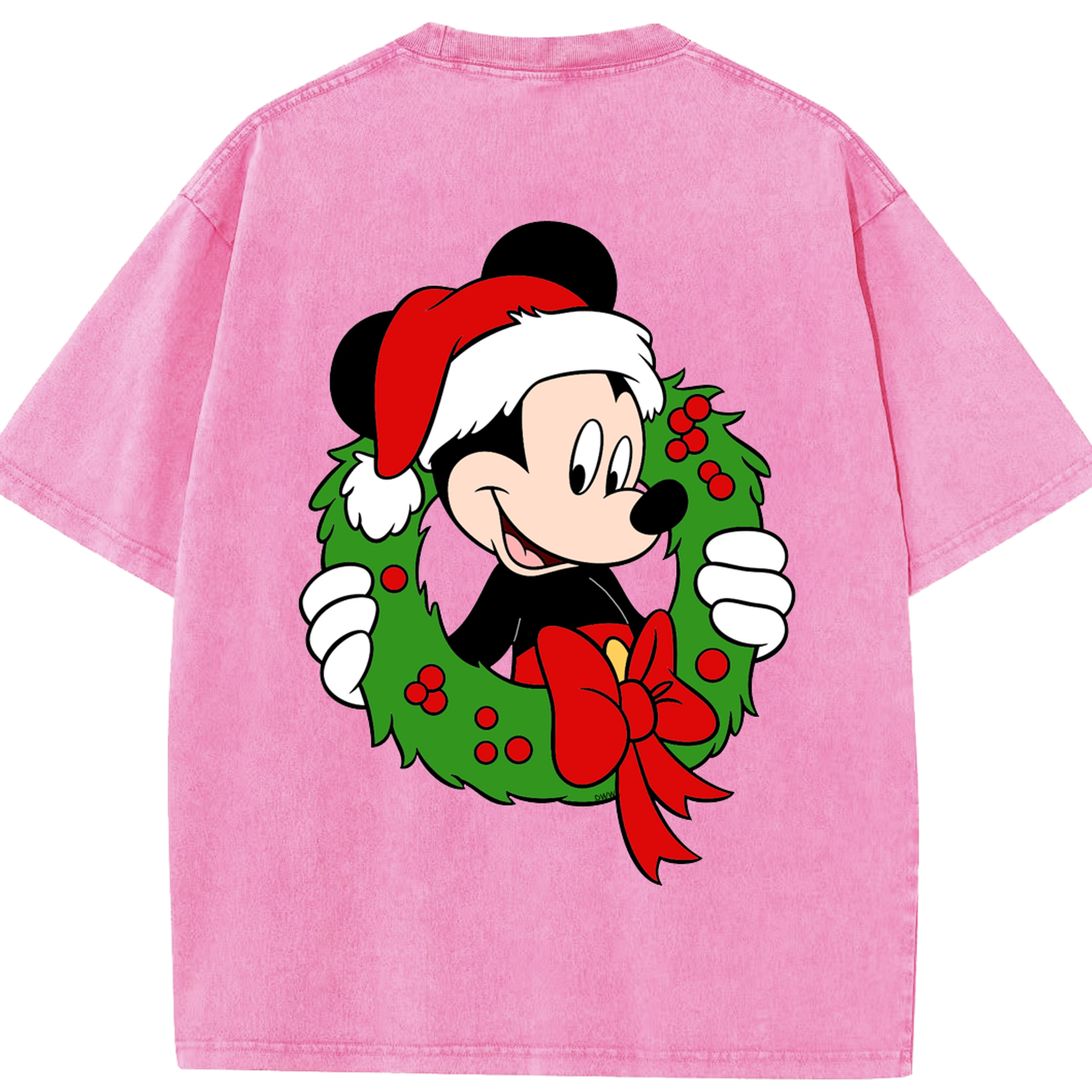 （画像用） ミッキーマウス Mickey Mouse 綿100% ヴィンテージ風 半袖Tシャツ（背面プリント）